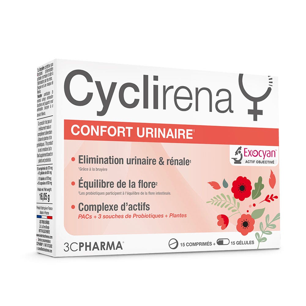 3C Pharma Cyclirena Comfort urinario 15 compresse + 15 capsule