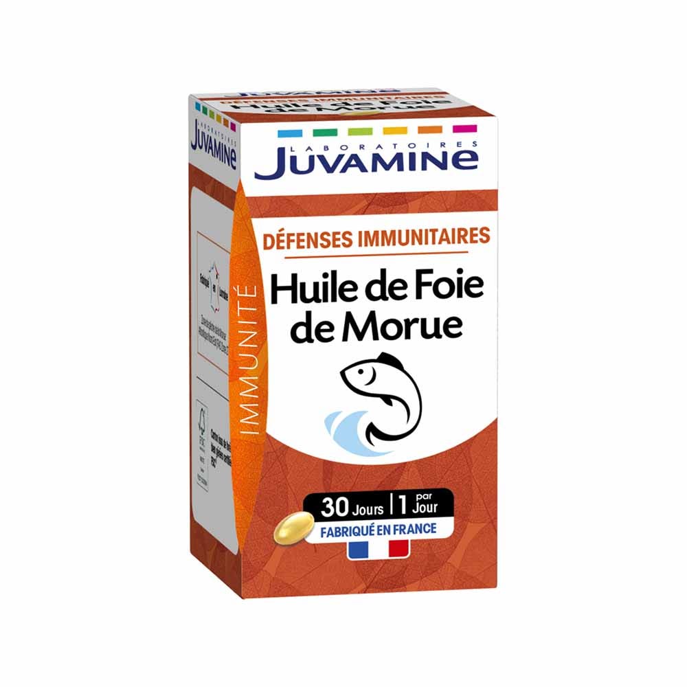 Juvamine Difese immunitarie Olio di fegato di merluzzo 30 capsule