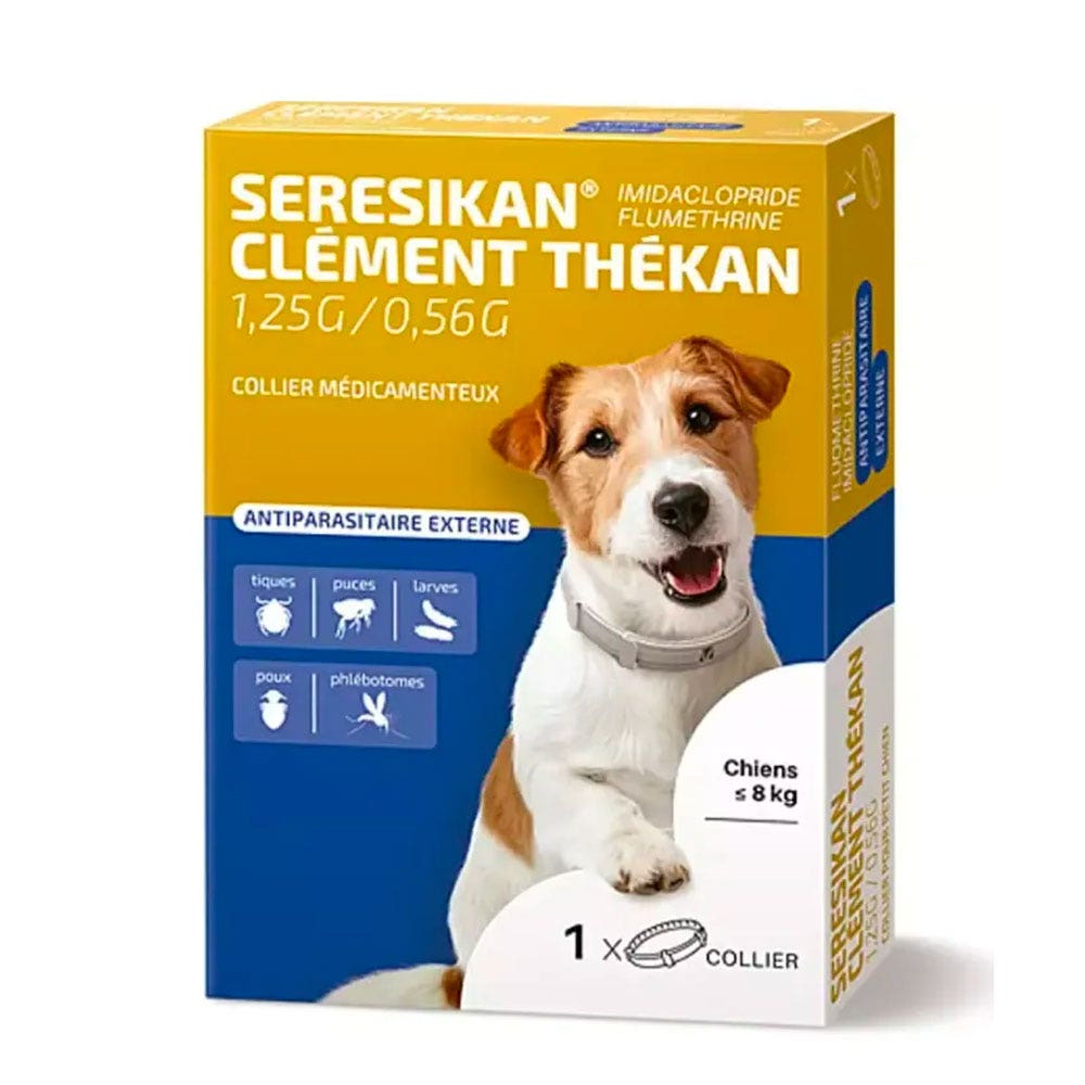 Clement-Thekan Seresikan Collari antiparassitari cane sotto gli 8 kg