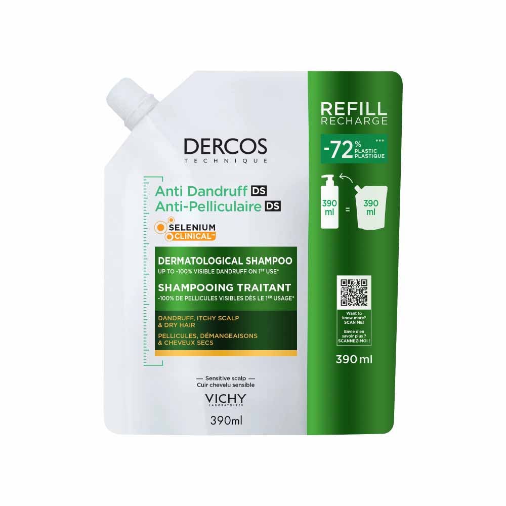 Vichy Dercos Ricarica eco shampoo anti-forfora per forfora e prurito Capelli secchi 390 ml