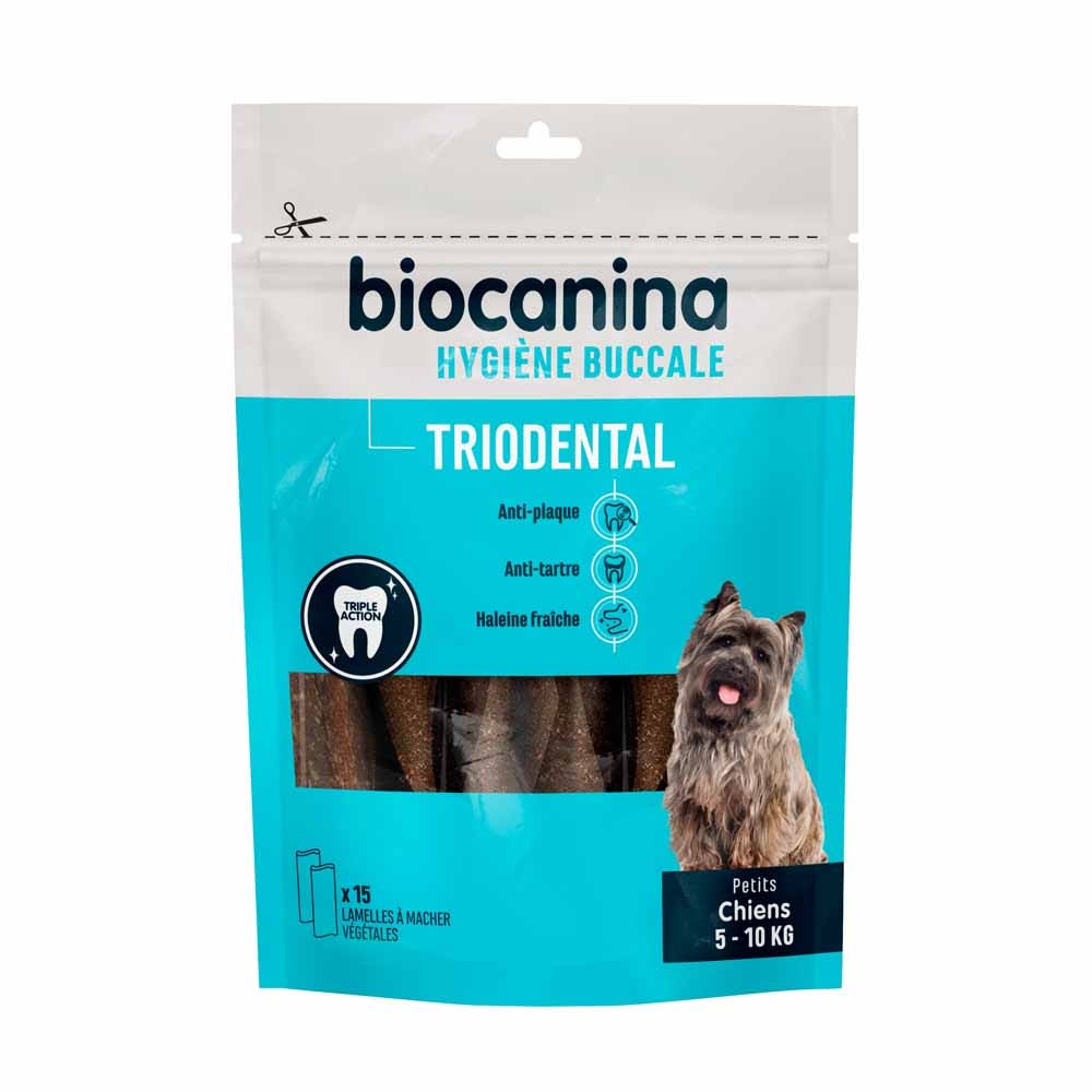 Biocanina Igiene strisce masticabili Triodental cani piccoli 5-10 kg 10 kg