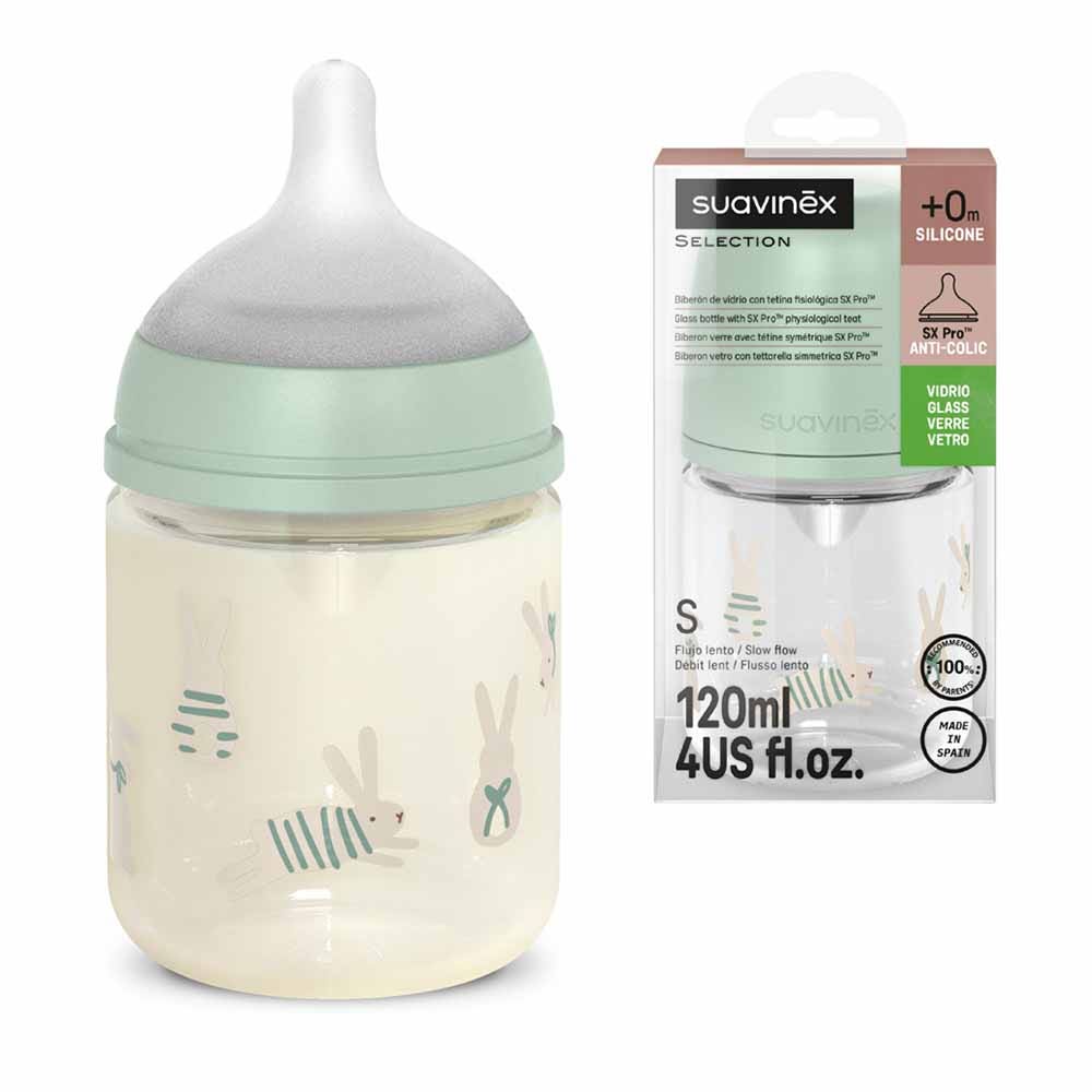 Suavinex SxPro Biberon in vetro flusso lento 120 ml