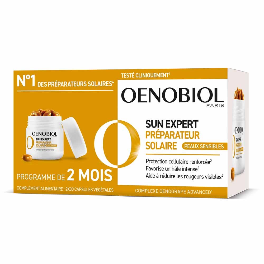 Oenobiol Sun Expert Preparatore solare Pelle Sensibile 2x30 Capsule