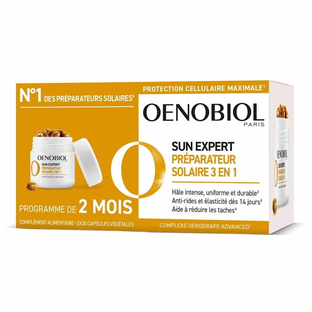 Oenobiol Sun Expert Preparatore solare 3 in 1 tripla azione 2 x 30 capsule