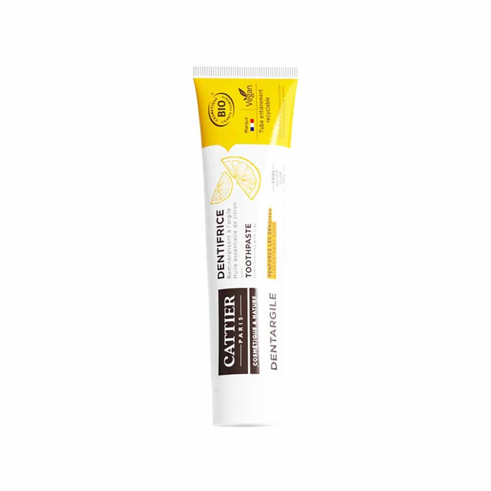 Cattier Dentifricio All'argilla con olio essenziale di limone 75ml