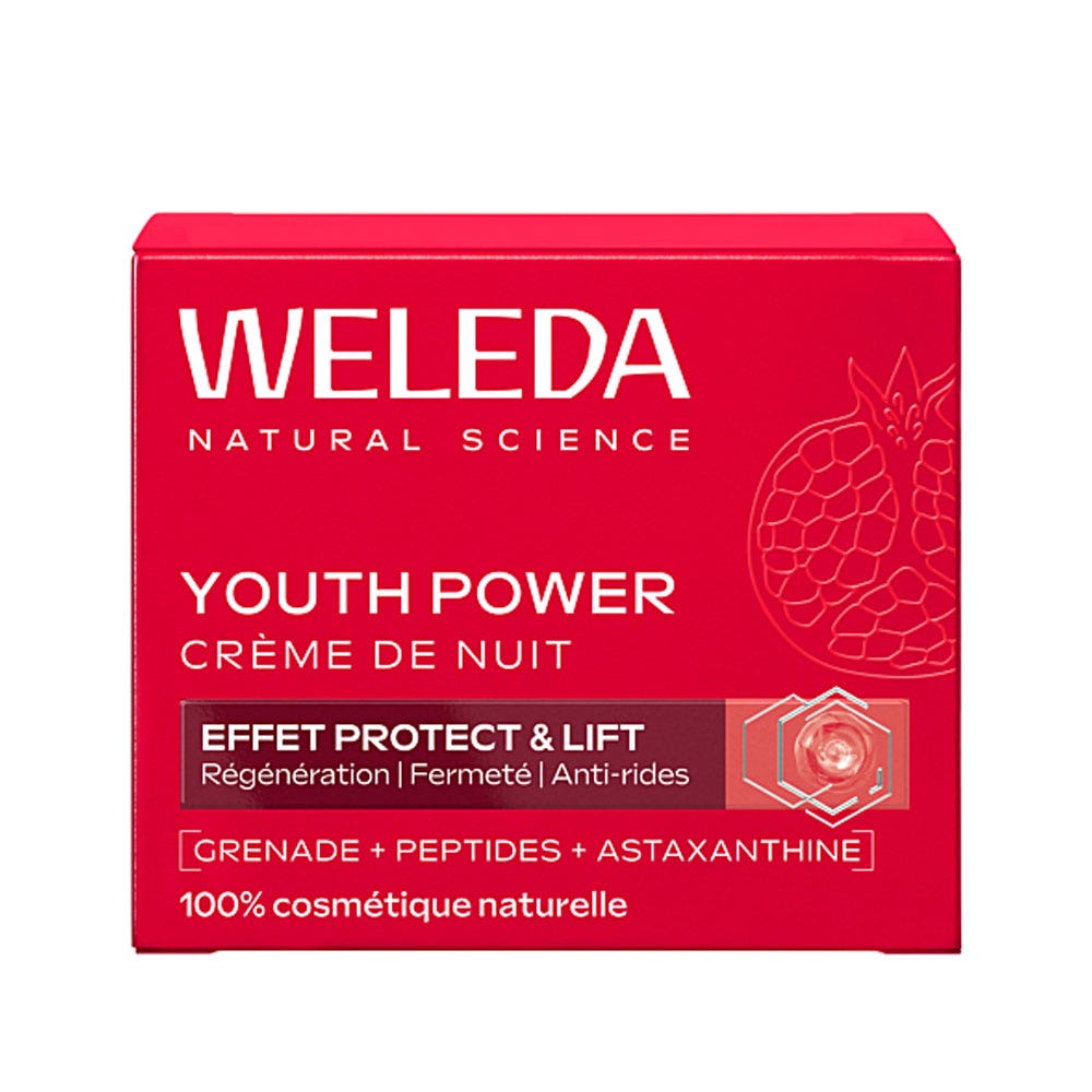 Weleda Melograno Crème de Nuit Anti Rides Youth Power e Peptidi di Maca 40ml