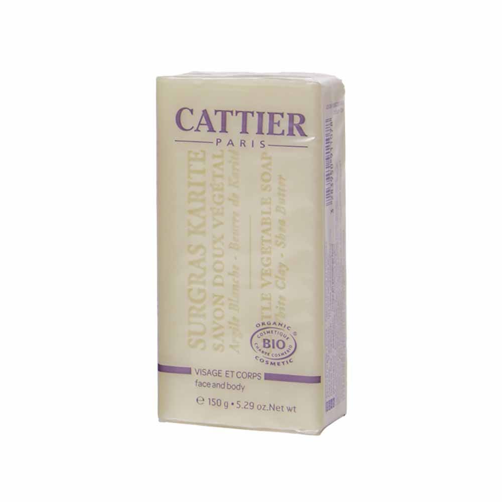 Cattier Sapone delicato vegetale surgras karité bio 150g