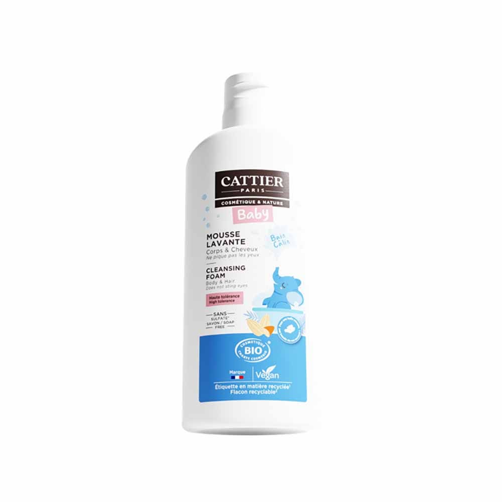 Cattier Bebè Mousse Lavante Hypoallergenique Cheveux Et Corps Bio 150ml