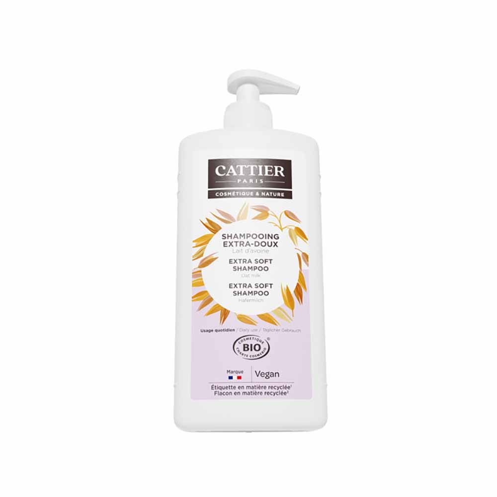 Cattier Shampoo extra-delicato Uso quotidiano Latte d'avena Bio 1l