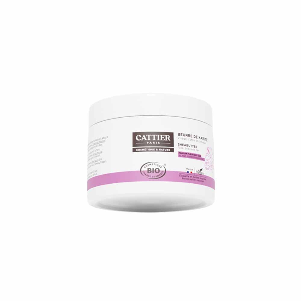 Cattier Burro di Karité Bio profumo fiore delle isole 100g