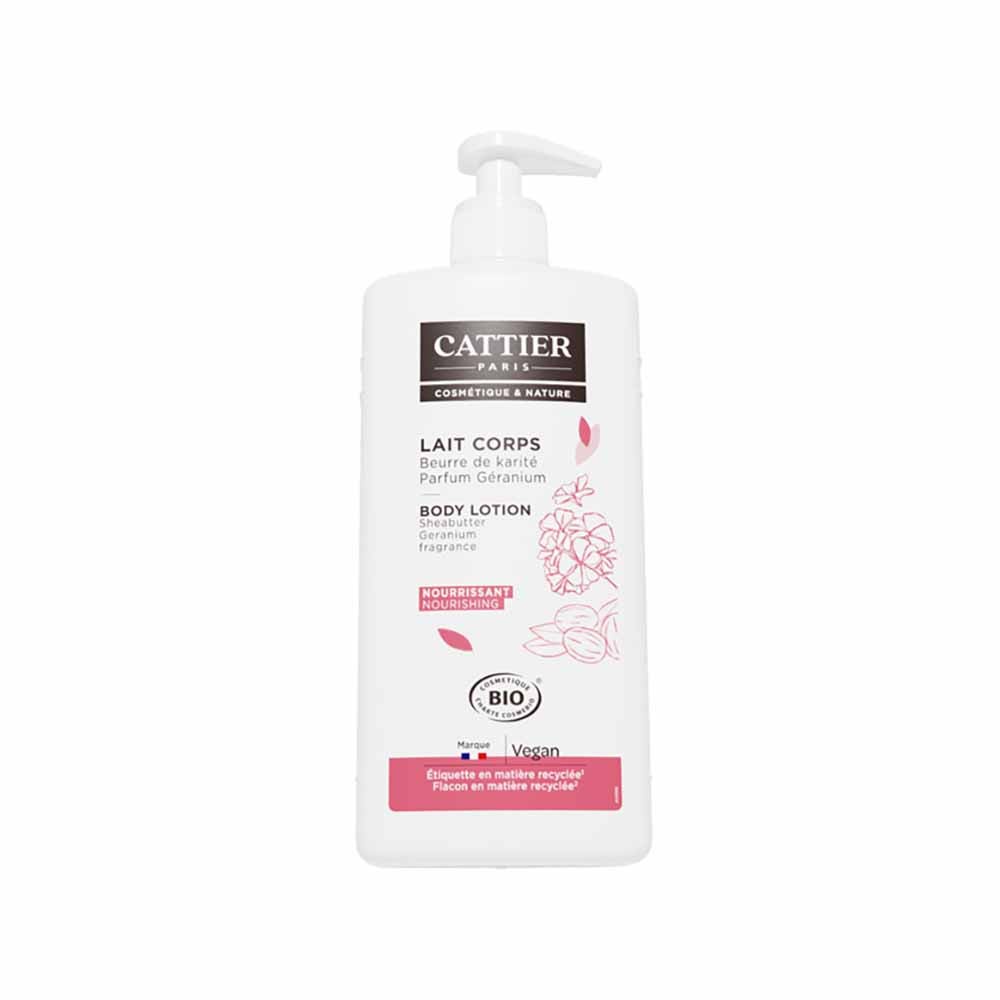 Cattier Latte Corpo Burro di karité e Geranio Bio 500ml