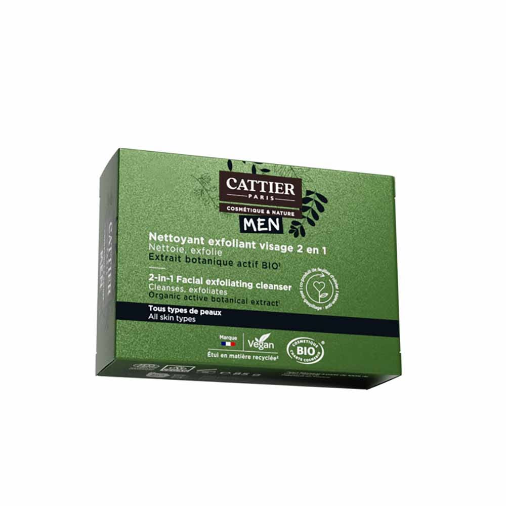 Cattier Uomo Detergente esfoliante 2 in 1 - Solidea organica 85g