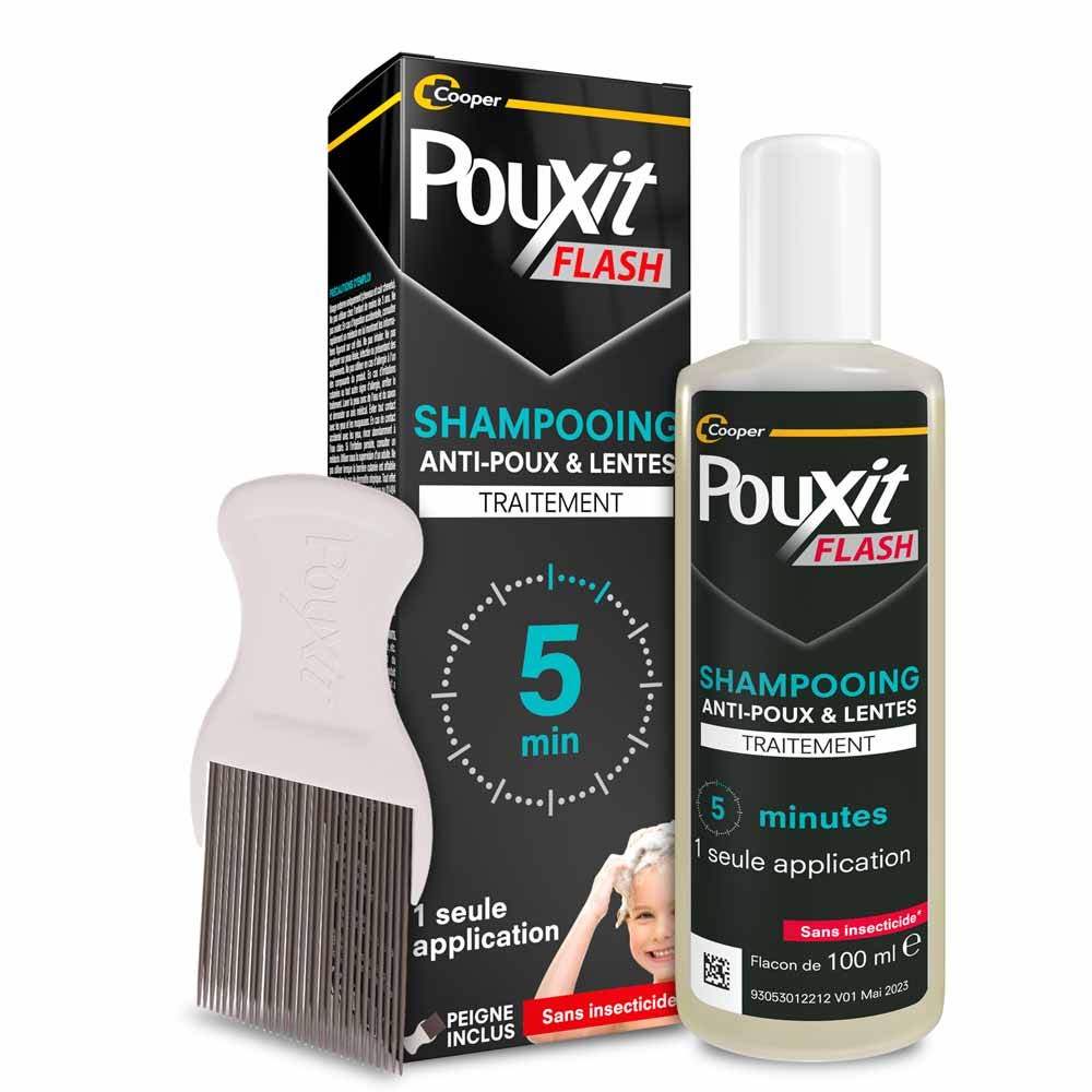 Pouxit Flash Shampoo per pidocchi e unghie 100ml