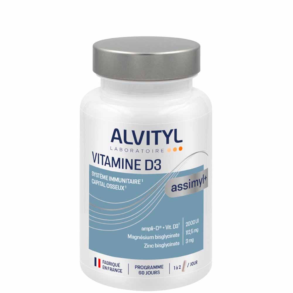 Alvityl Assimyl+ Vitamina D3 per sistema immunitario e salute delle ossa 60 capsule