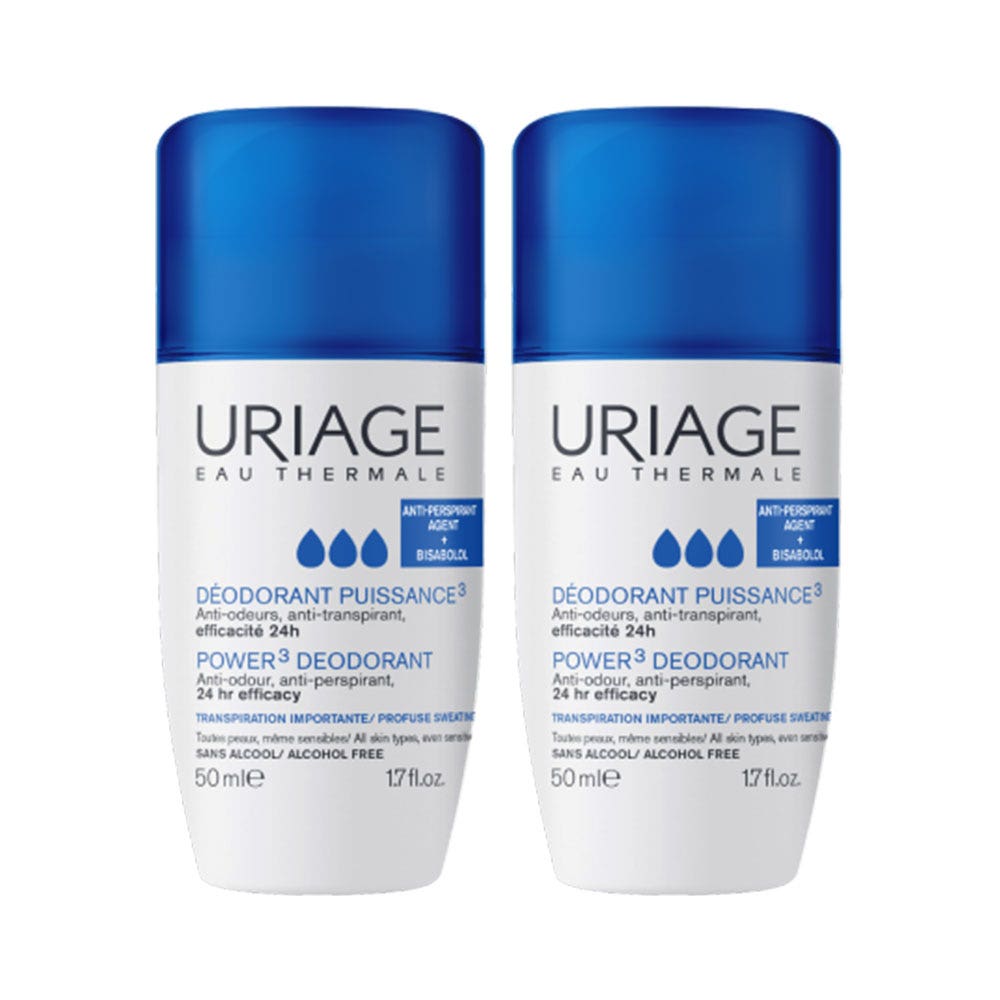 Uriage Igiene Deodorante roll on potenza 3 pelli sensibili 2 x 50 ml
