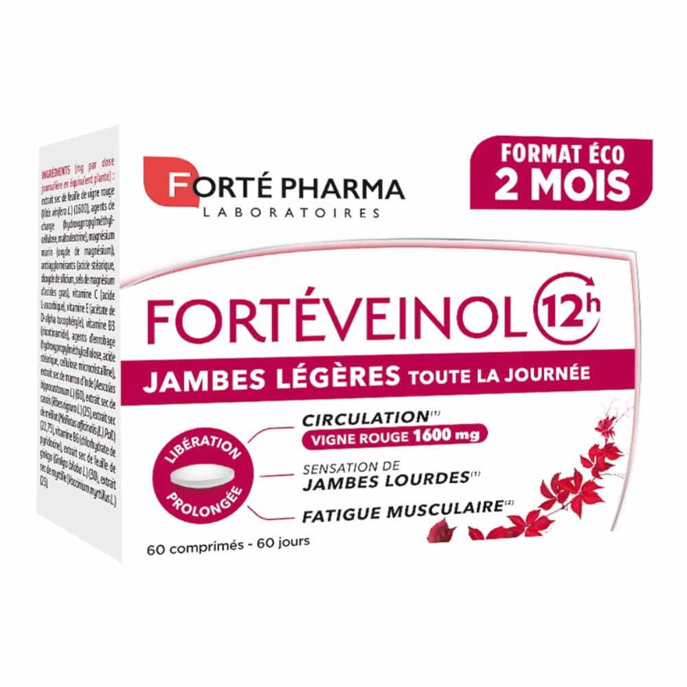 Forté Pharma Forté Veinol Vite rossa circolazione e gambe pesanti 60 compresse a rilascio prolungato