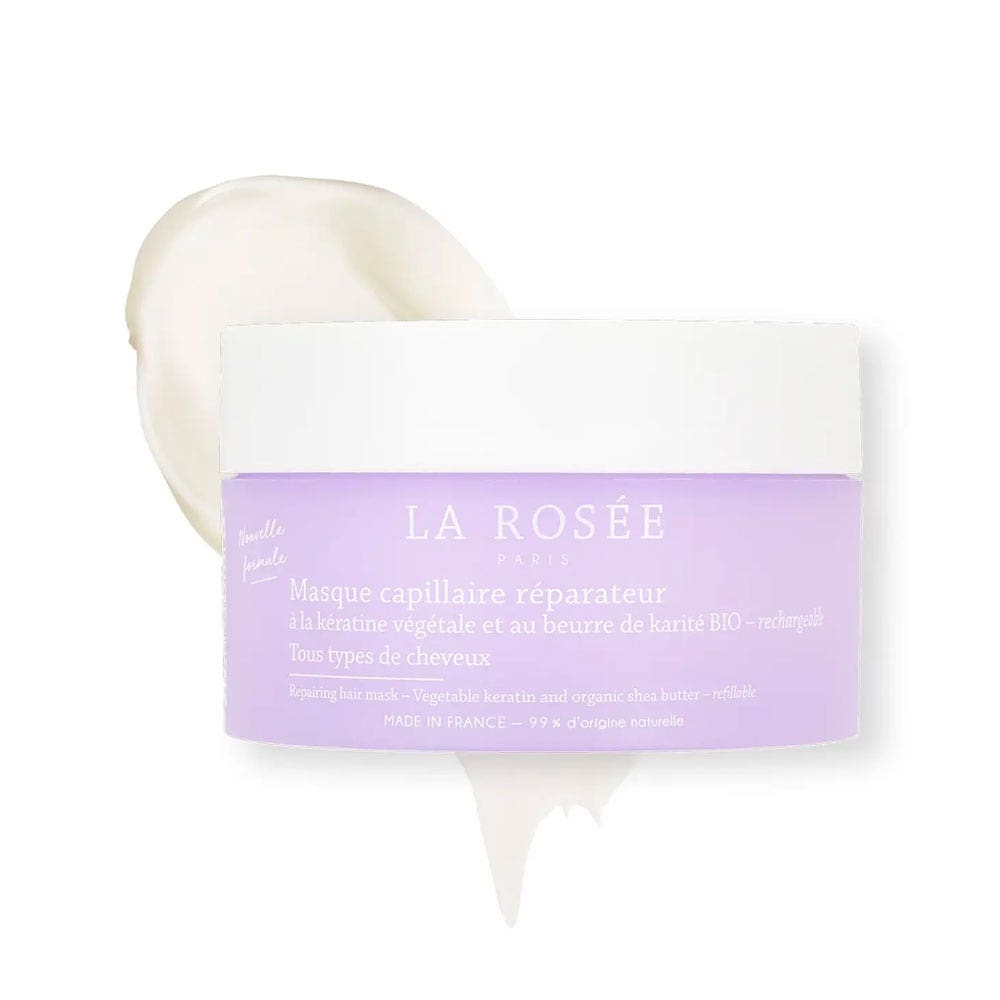 LA ROSÉE Maschera per capelli riparatrice alla cheratina vegetale e al burro di karité 200 g