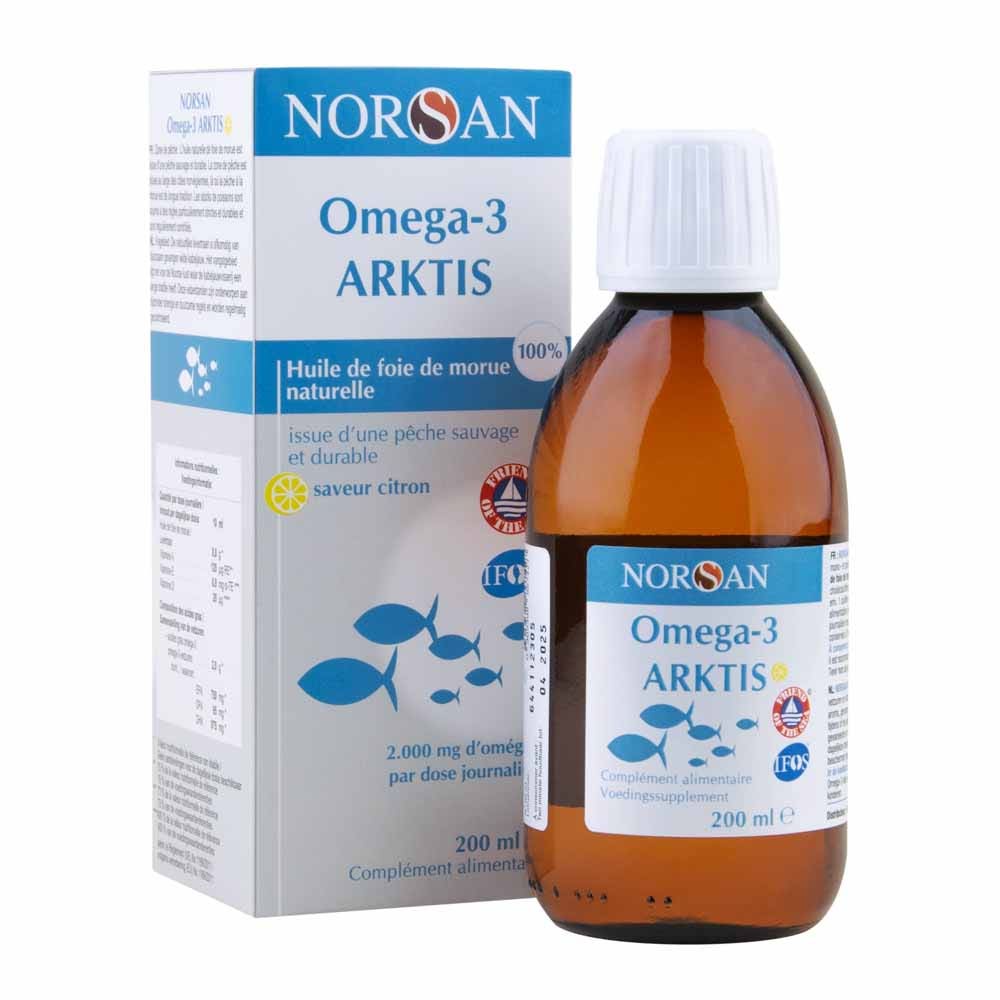 NORSAN Omega 3 Arktis olio di fegato di merluzzo limone 200 ml