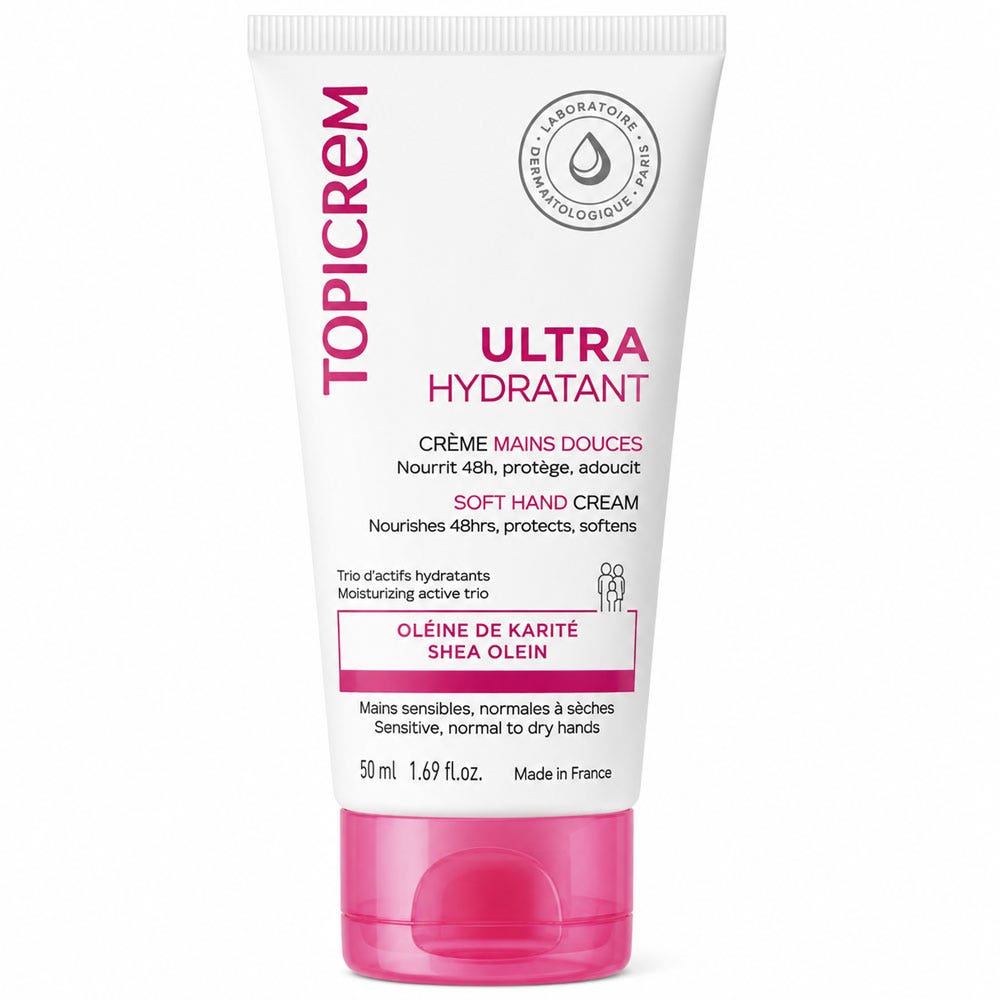 Topicrem Ultra-Hydratant Crème Mains Douces Nourrit 48h 50 ml