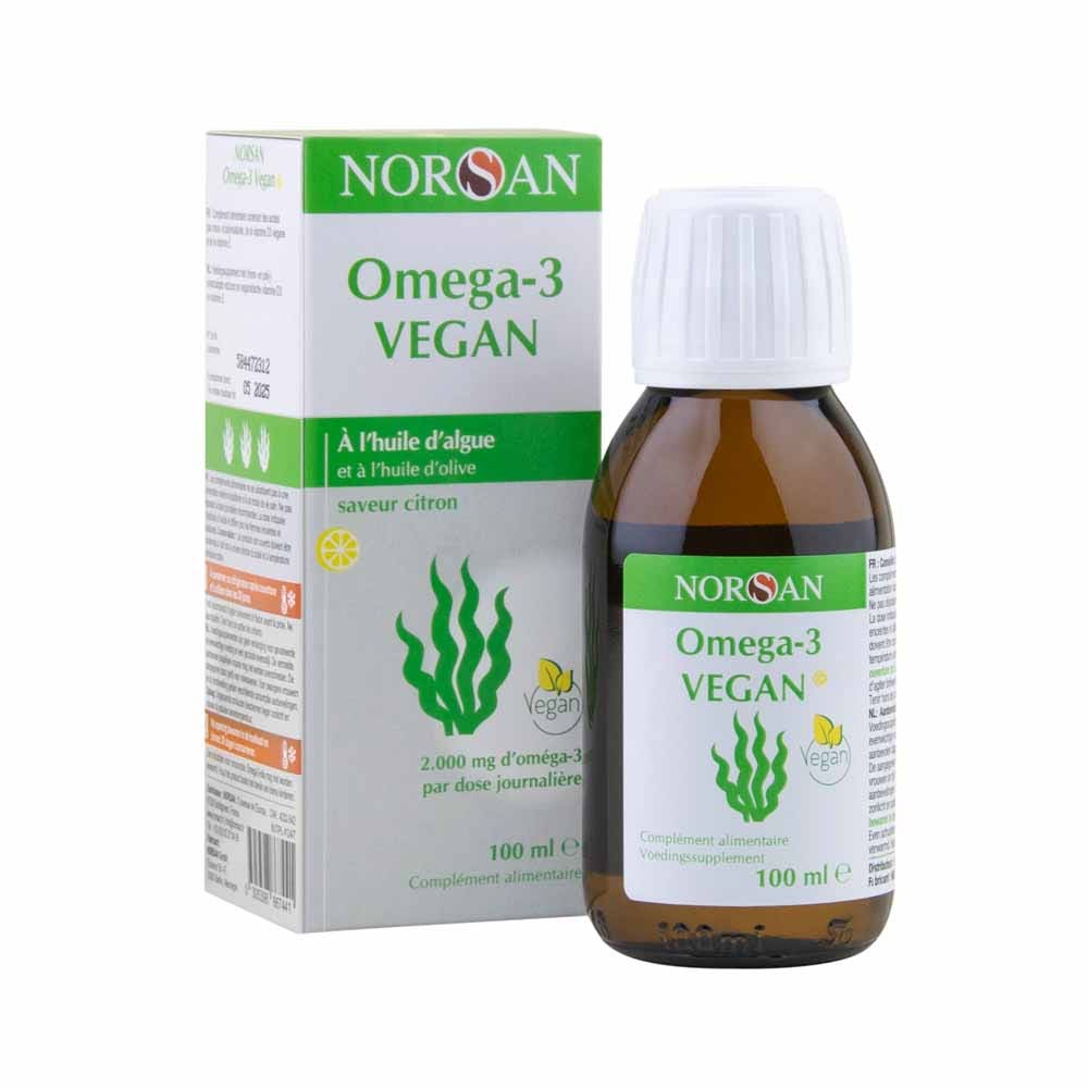 Norsan Omega 3 olio di alghe vegano al limone 100 ml