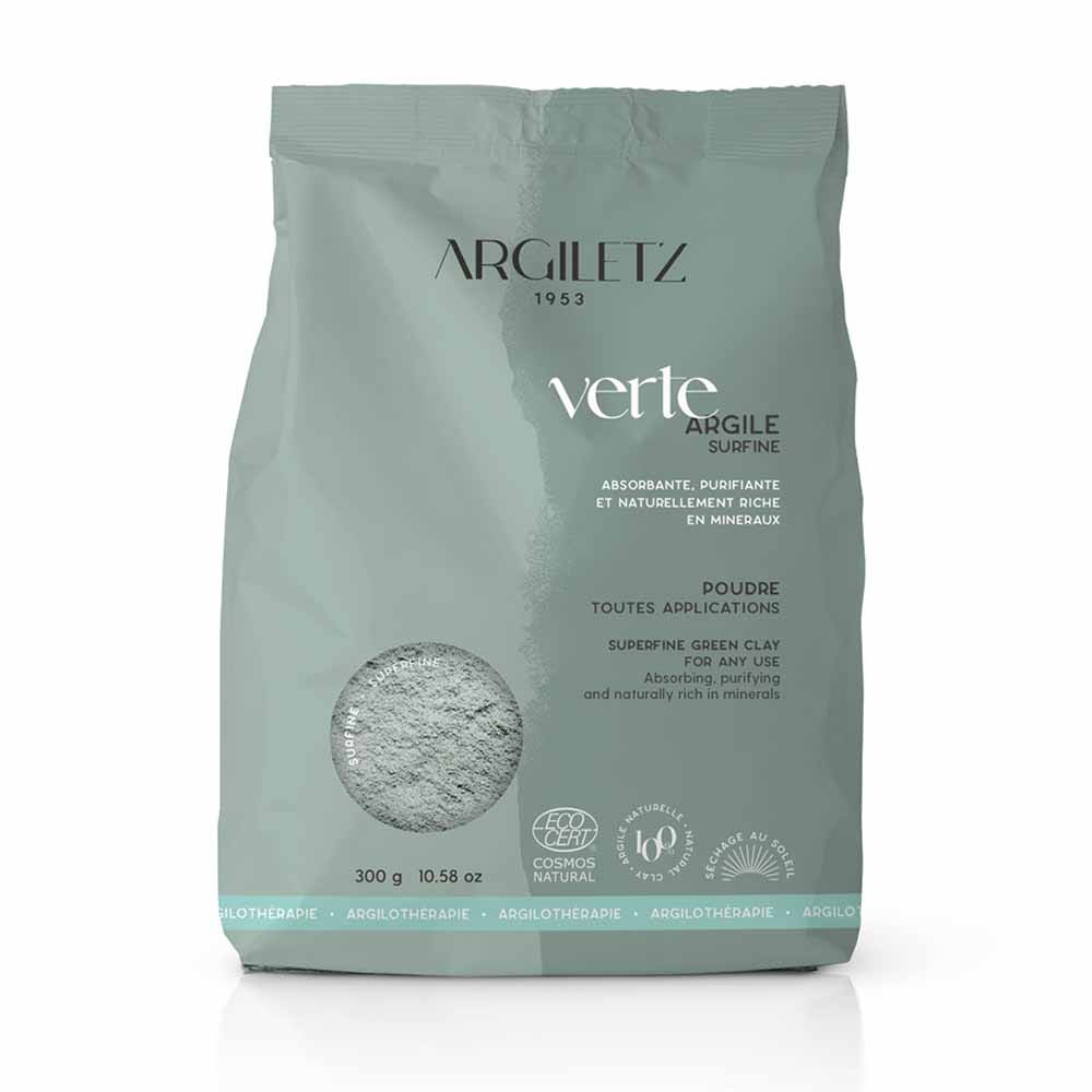 Argiletz Argilla verde Surfine Polvere Tutte le applicazioni 300g