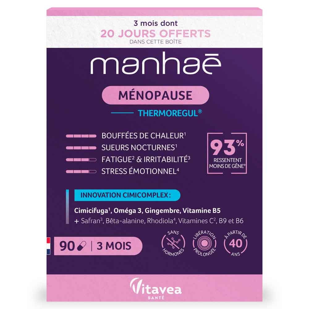 Manhaé Ménopause Thermoregul vampate di calore stress e vitalità 90 capsule