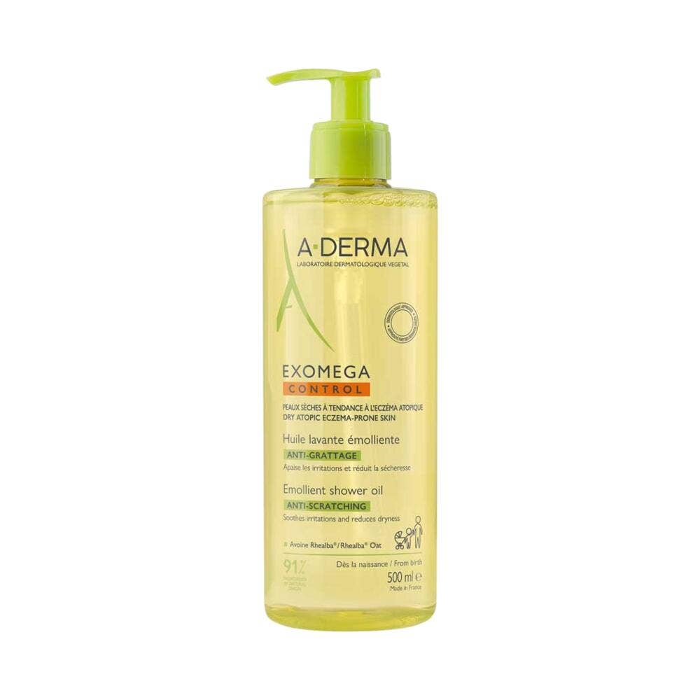 A-Derma Exomega Control Huile Lavante Emolliente Anti-grattage 500ml