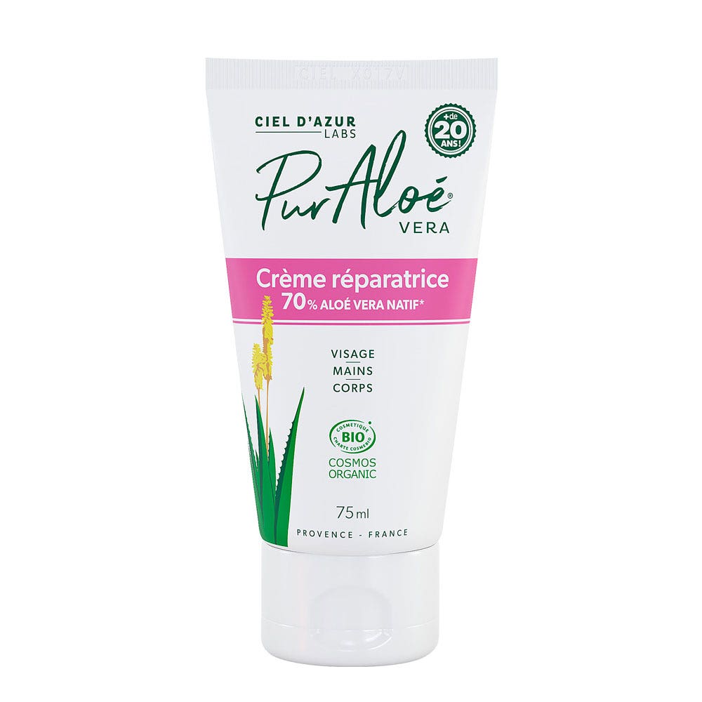 Pur Aloé Crema riparatrice all'Aloe Vera per viso, mani e corpo bio 75 ml