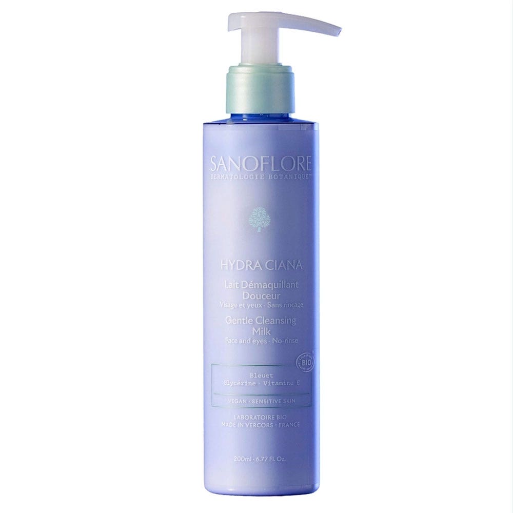 Sanoflore Hydra Ciana Latte struccante delicato bio per viso e occhi 200 ml