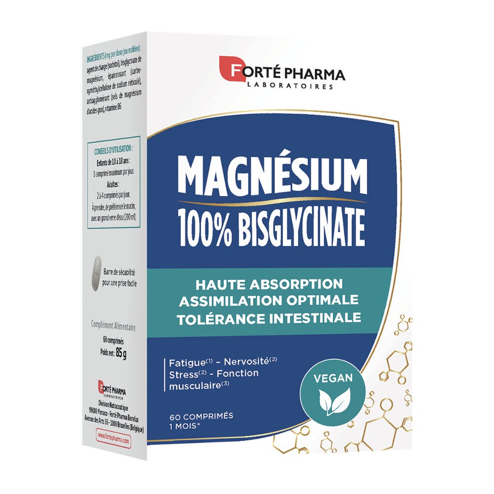 Forté Pharma Magnesio 100% bisglicinato ad alto assorbimento 60 compresse