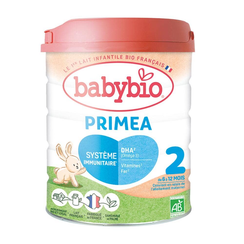 Babybio Latte per l'Infanzia Primea 2 Latte in polvere biologico 6 mesi Des 6 Mois 800g