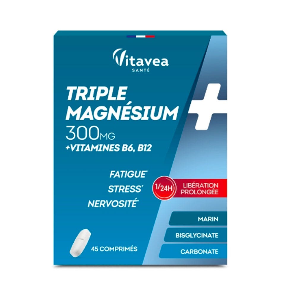 Vitavea Santé Triplo magnesio + vitamine B6 e B12 45 compresse