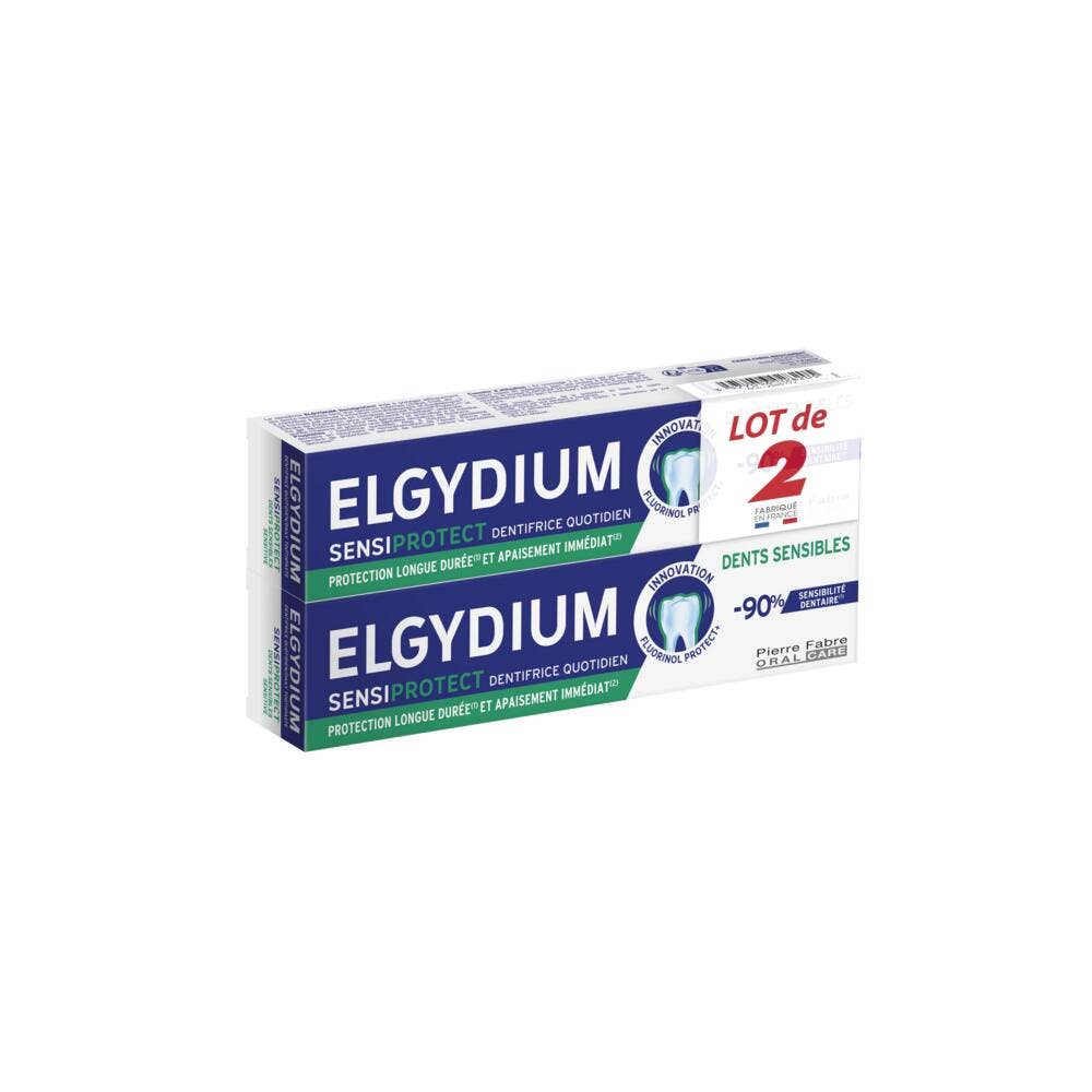 Elgydium Dentifricio Duo Sensiprotect per denti sensibili 2 x 75 ml