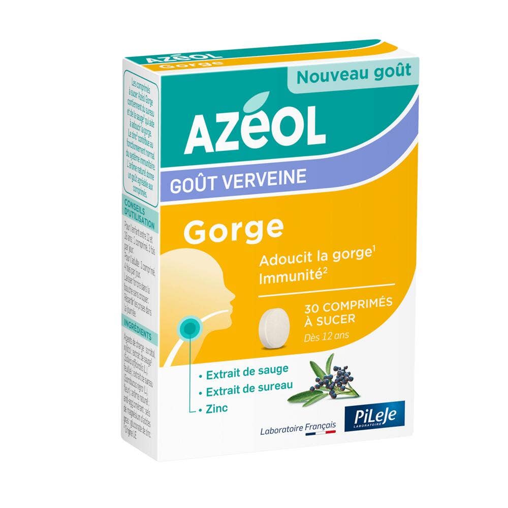 Pileje Azéol Gola all'aroma di verbena 30 compresse da succhiare