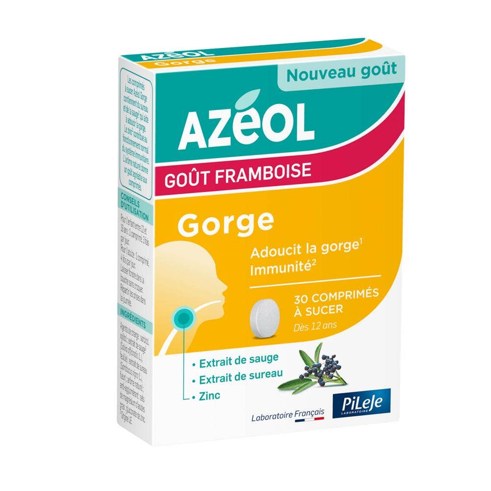 Pileje Azéol Gola al gusto di lampone 30 compresse da succhiare