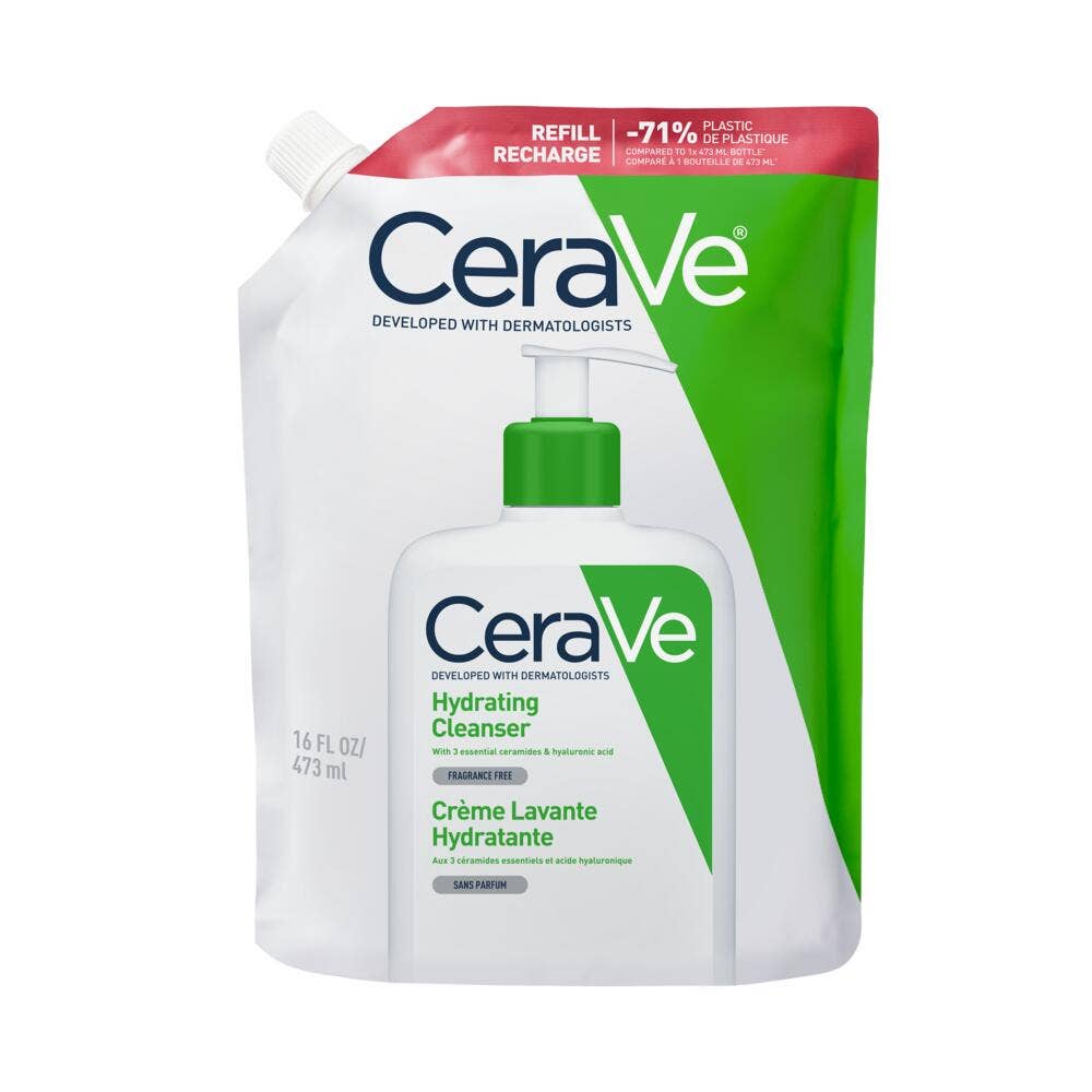 Cerave Detergente Corpo Eco Recharge crema detergente idratante viso e corpo per pelli da normali a secche 473 ml