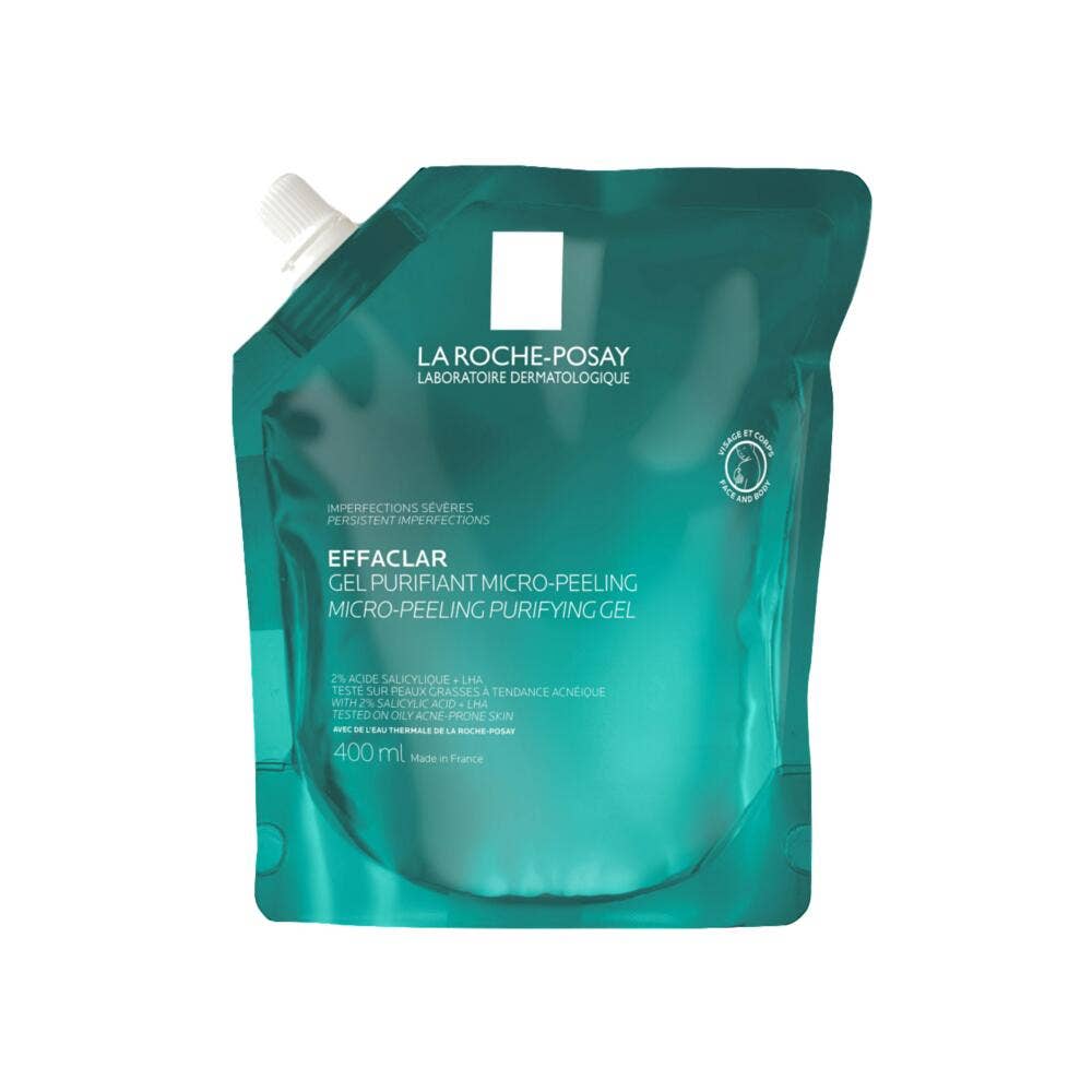 La Roche-Posay Effaclar Ricarica ecologica di gel detergente anti-imperfezioni per viso e corpo 400 ml