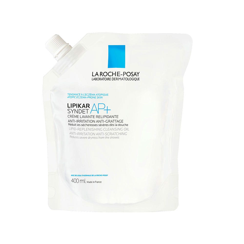 La Roche-Posay Lipikar Crema detergente syndet Ap+ per pelle soggetta a eczema atopico ricarica ecologica 400 ml