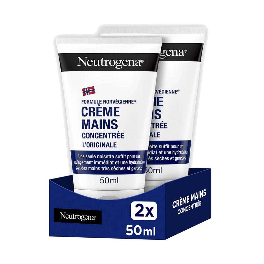 Neutrogena Crema mani idratante concentrata per pelli secche 2 x 50 ml
