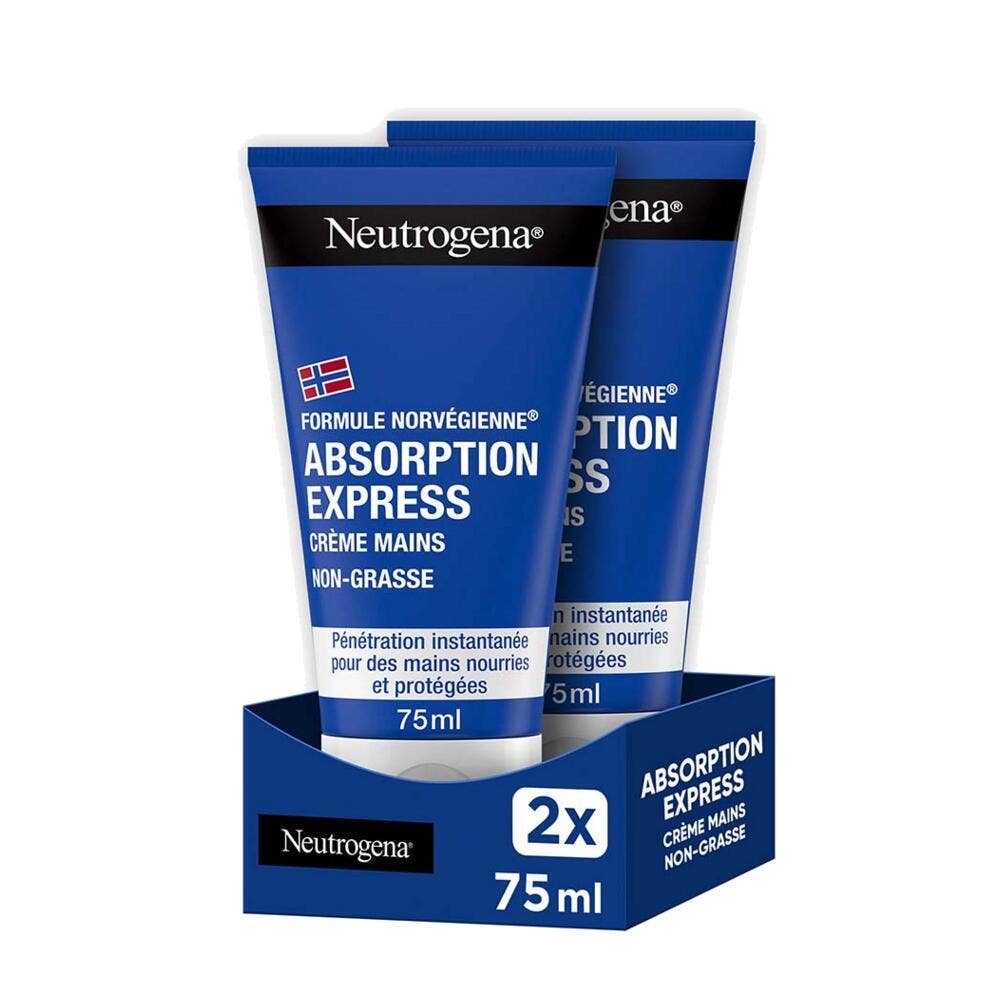 Neutrogena Assorbimento Express Crema mani idratante per pelli secche 2 x 75 ml