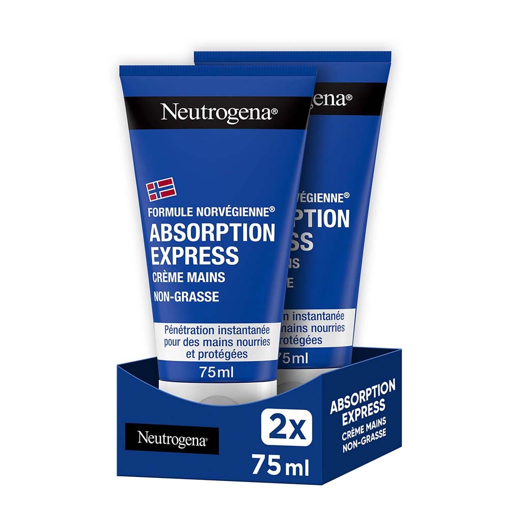 Neutrogena Assorbimento Express Crema mani idratante per pelli secche 2 x 75 ml