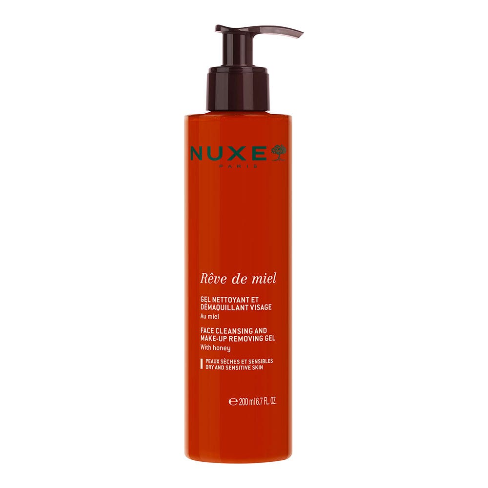 Nuxe Reve De Miel Gel Nettoyant Et Démaquillant Visage Peaux Sèches Et Sensibles 200ml