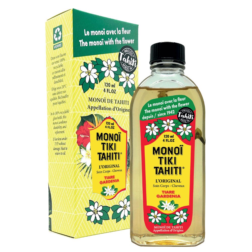 Tiki Monoï di Tahiti Tiare Gardenia per corpo e capelli 120 ml
