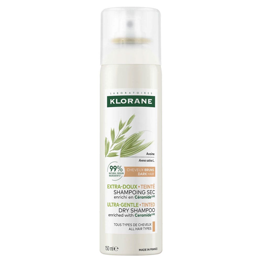 Klorane Avena Shampoo Secco al Latte D'avena Capelli scuri 150ml