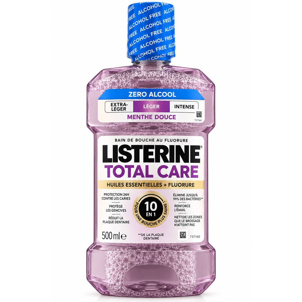 Listerine Collutorio Total Care alla menta delicata, dal gusto più leggero 500 ml