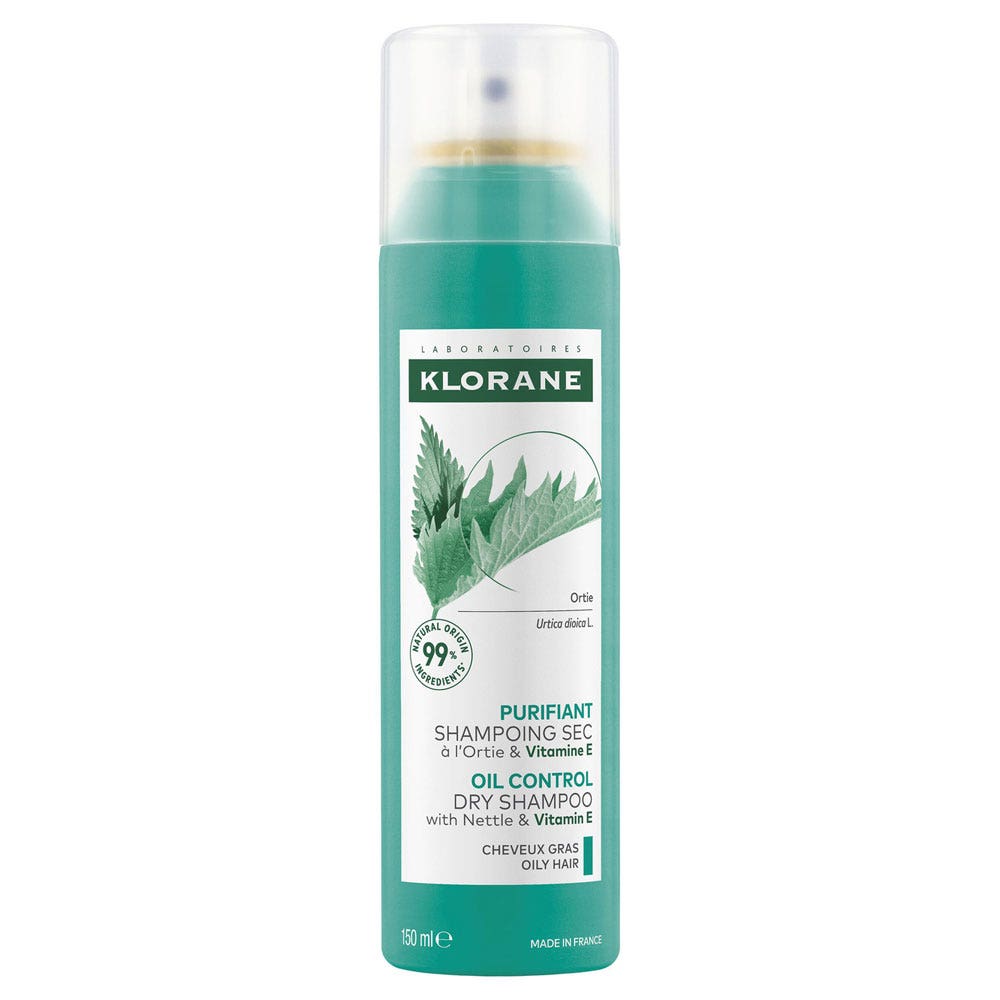 Klorane Ortica Shampoo secco purificante per capelli grassi 150 ml