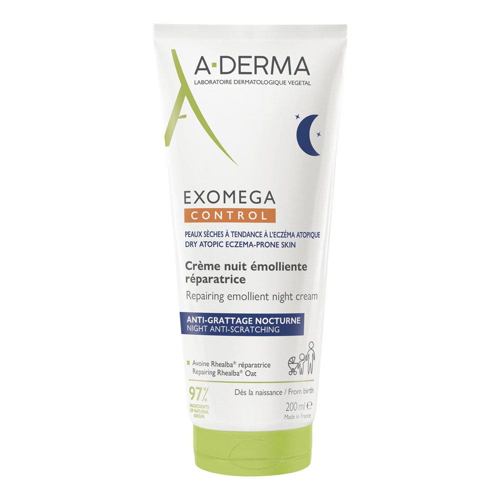 A-Derma Exomega Control Crema notte emolliente riparatrice 200 ml