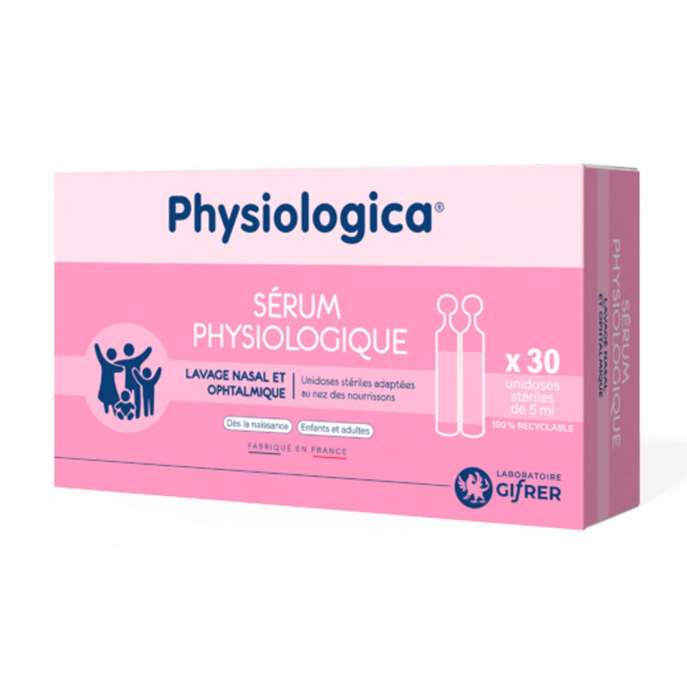 Gifrer Physiologica Soluzione fisiologica per lavaggi nasali e oculari 30 x 5 ml