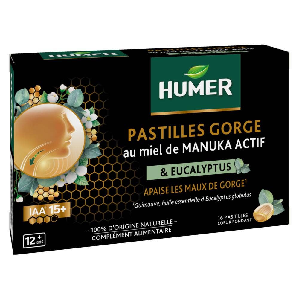 Humer Pastiglie gola al miele di Manuka attivo 16 pastiglie