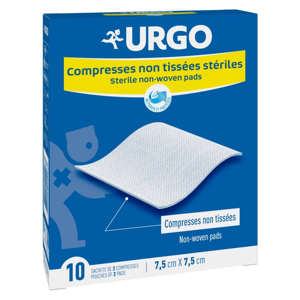 Urgo Compresse sterili in tessuto non tessuto 7,5 x 7,5 cm x 10